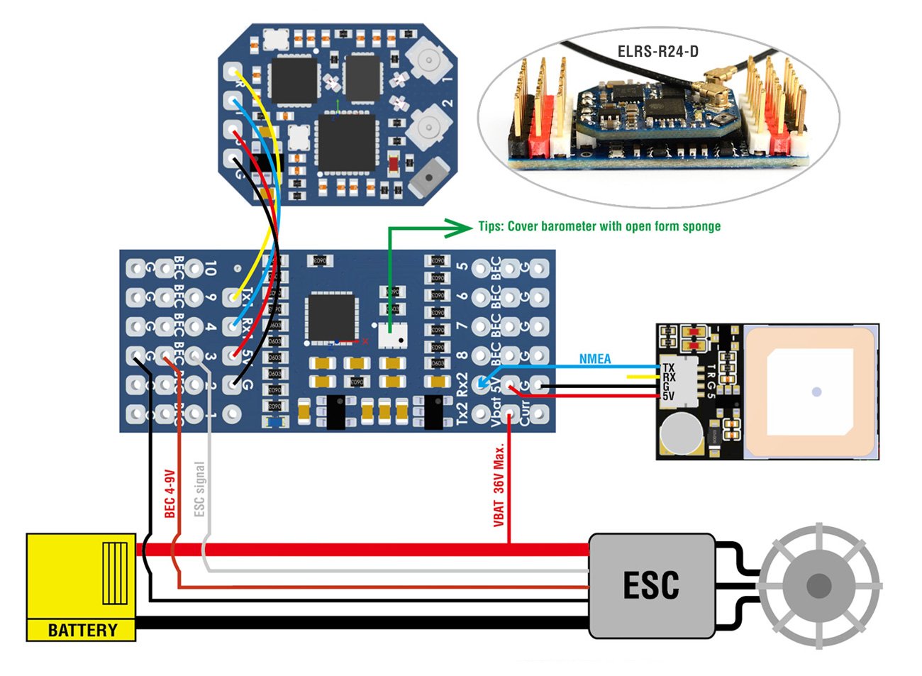 CRSF-PWM-V10 Wiring Diagram